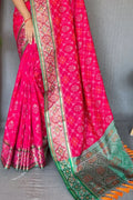 Hot Pink Patola Saree - EZBER