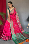 Hot Pink Patola Saree - EZBER