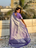 Jamun Silk Saree With Blouse Piece - EZBER