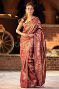 Fandango Purple Kanjivaram Saree - EZBER