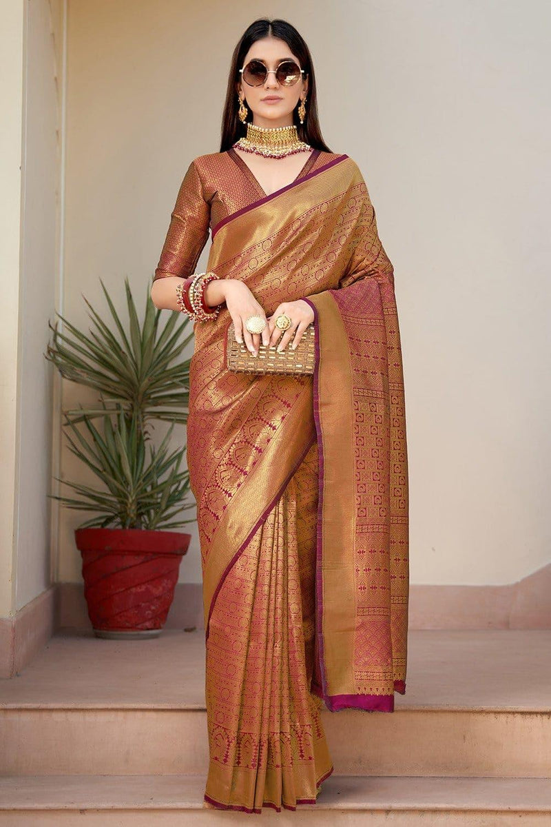 Nightshade Kanjivaram Saree - EZBER