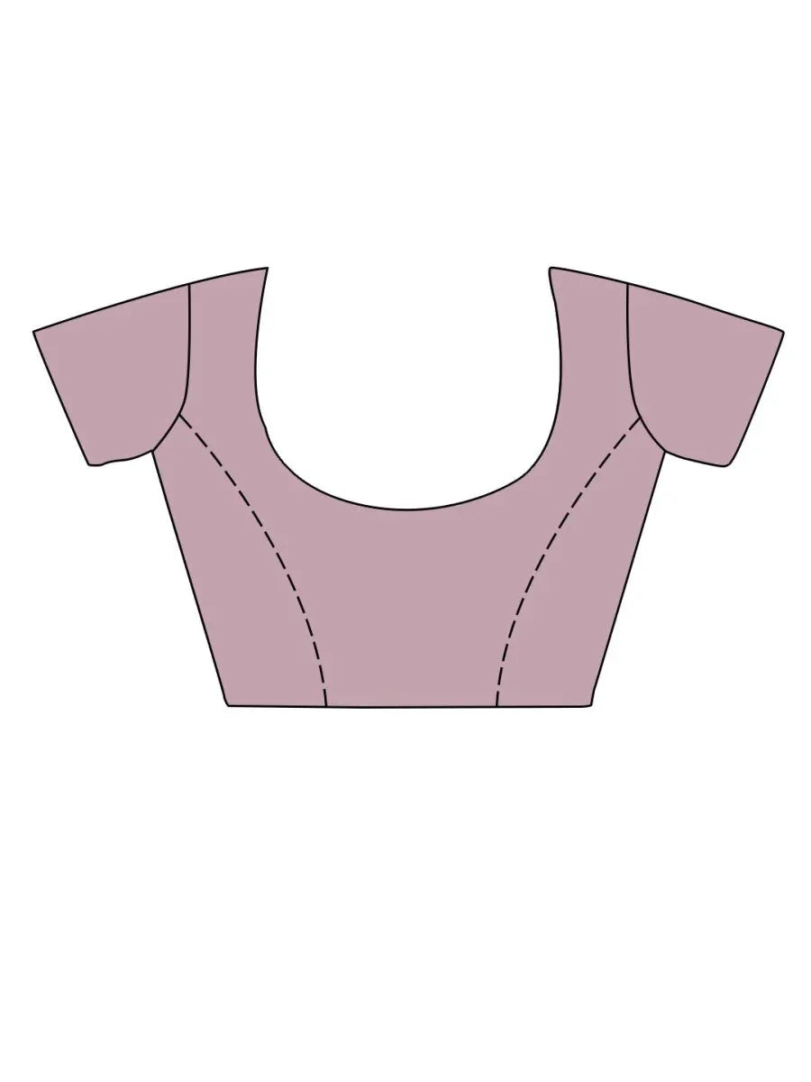 Lavender Organza Saree With Blouse Piece - EZBER