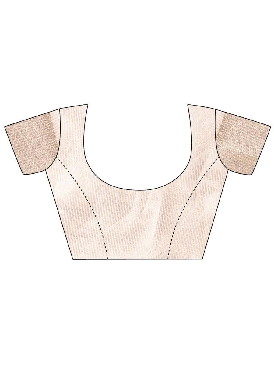 Light Pink Cotton Saree With Blouse Piece - EZBER