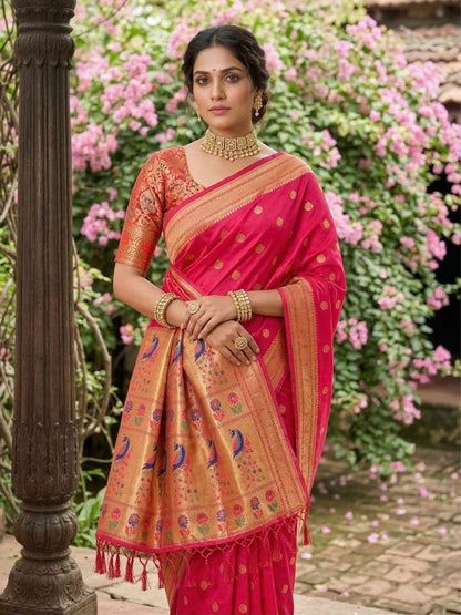 Light Pink Silk Blend Handloom Saree | EZB SI04 SUPAR1002 - EZBER