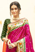 Magenta Pink Paithani Saree - EZBER
