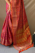 Magenta Pink Patola Saree - EZBER