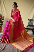 Magenta Pink Patola Saree - EZBER