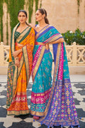 Marigold Yellow Patola Saree - EZBER