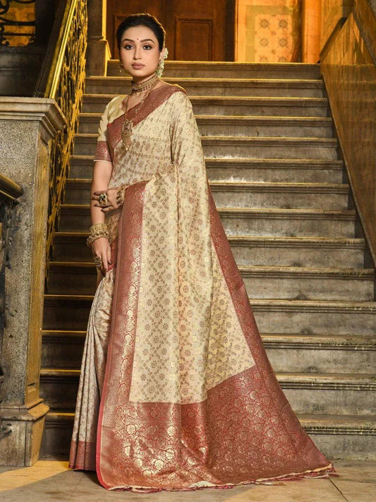 maroon-banarasi-silk-saree-with-blouse-piece-1916570_7b5ef4b4-b72f-4b80-93cf-4e54d762d913 - EZBER