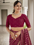 Maroon Mulmul Cottons Saree With Blouse Piece - EZBER
