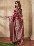Maroon Silk Blend Handloom Saree | EZB SI04 SRADY 2004 - EZBER