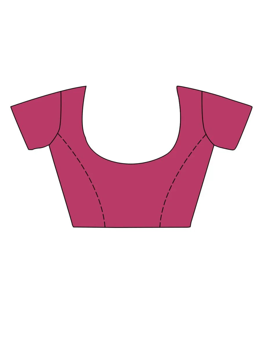 Maroon Tissue Saree With Blouse Piece - EZBER