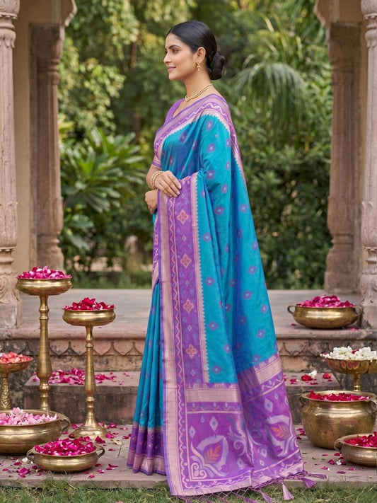Mehandi Soft Silk Stripe N Motif Saree | EZB SI04 SRPOC8003 - EZBER