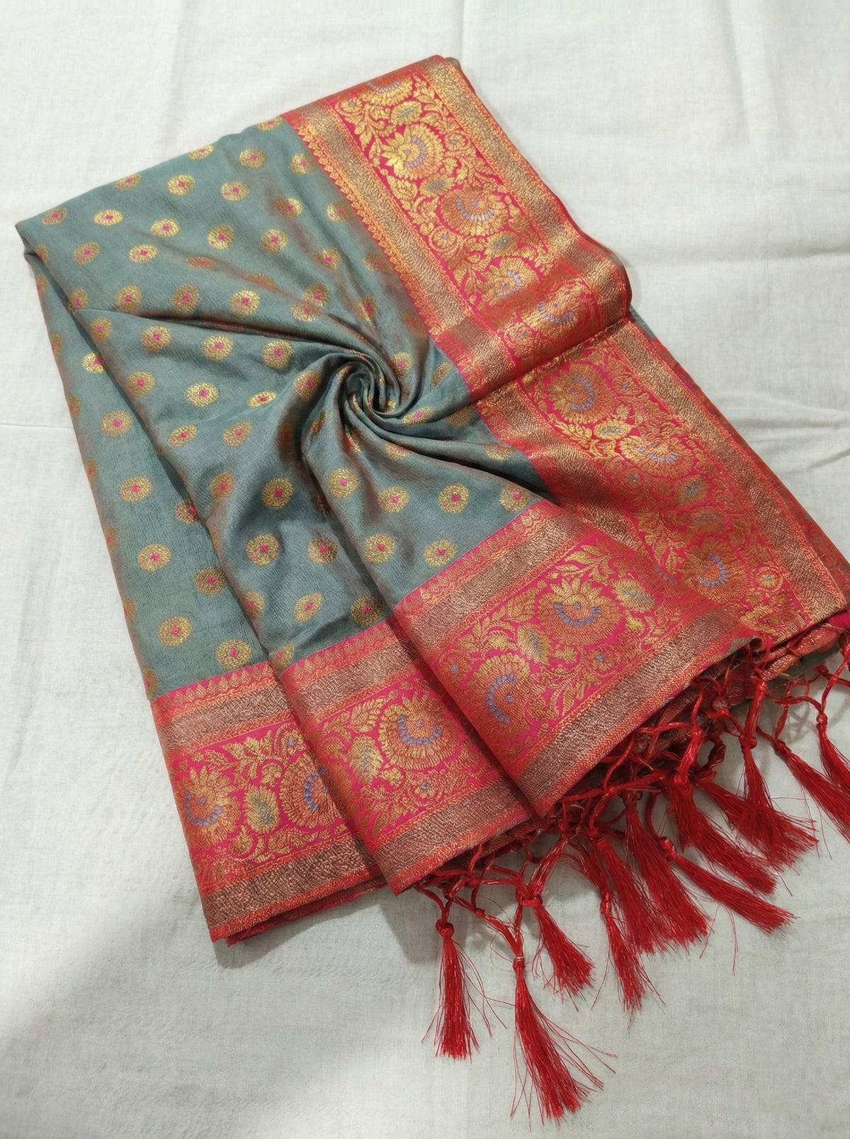 Sea Green & Magenta SIlk Kanjeevaram Saree | EZB SI04 MISUVNT5135