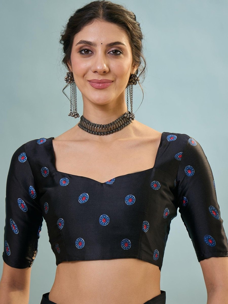 Modal Black Printed Saree | EZB GF02 LUX 24001 - EZBER