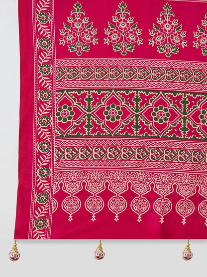Modal Pink Printed Saree | EZB GF02 LUX 16004 - EZBER
