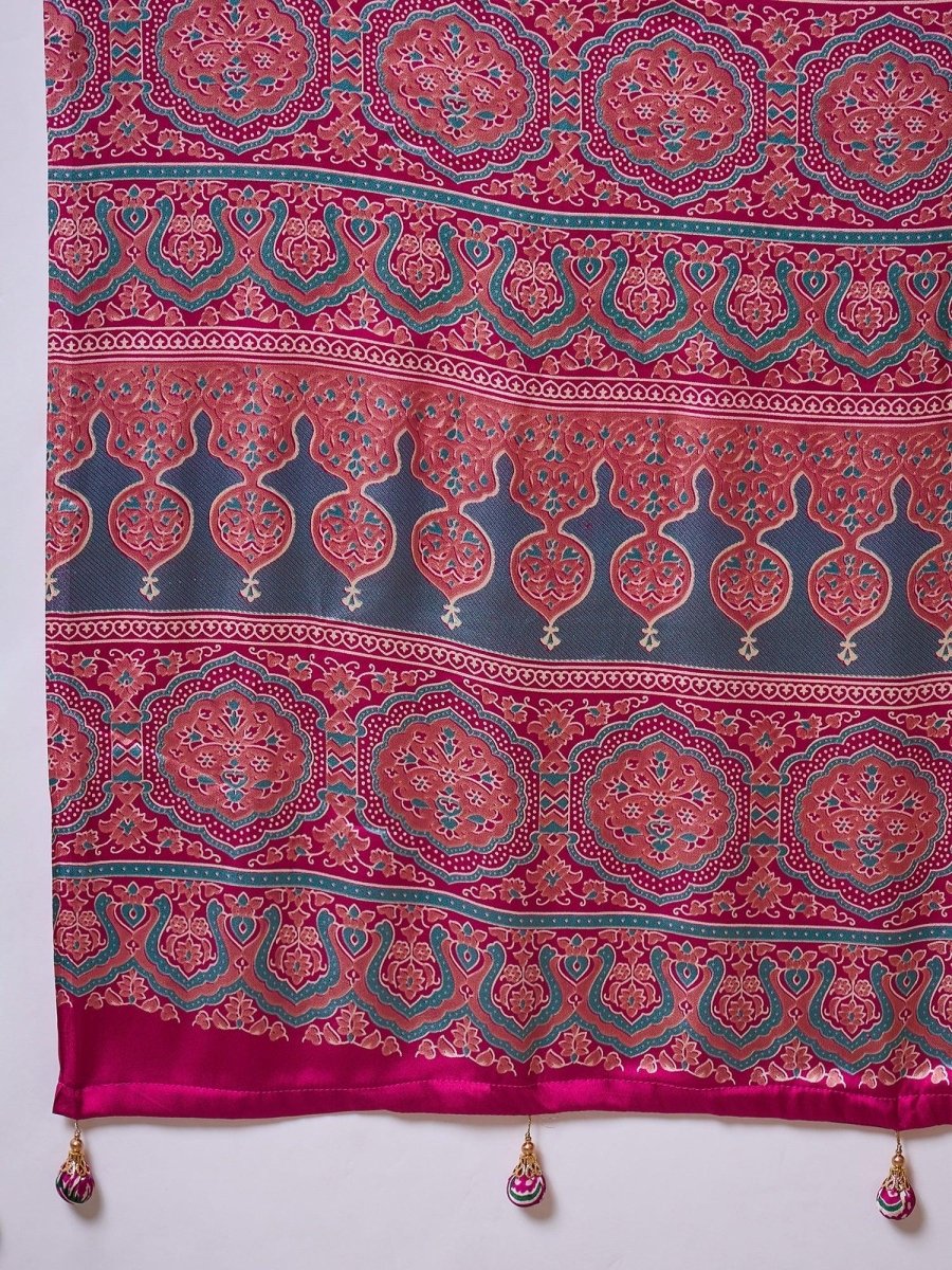 Modal Pink Printed Saree | EZB GF02 LUX 22004 - EZBER