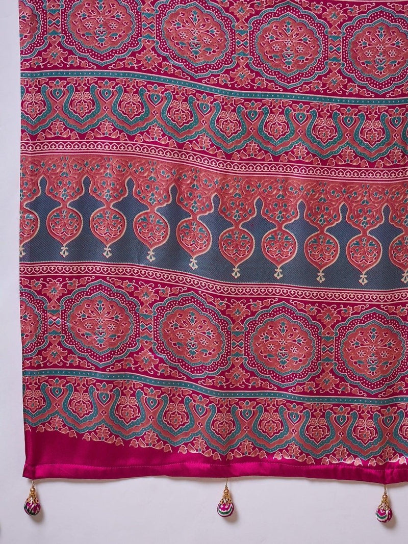 Modal Pink Printed Saree | EZB GF02 LUX 22004 - EZBER