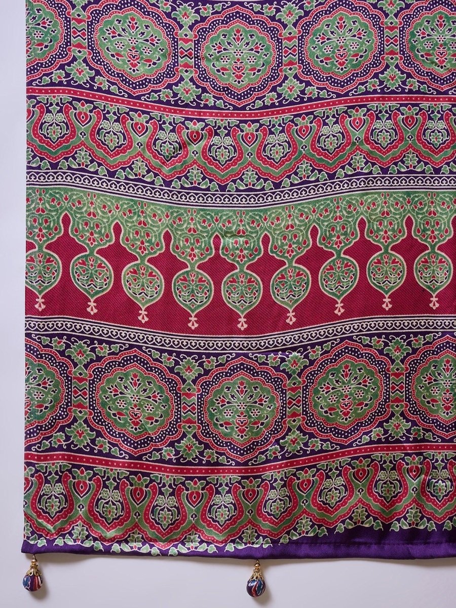 Modal purple Printed Saree | EZB GF02 LUX 22003 - EZBER