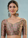 Modal purple Printed Saree | EZB GF02 LUX 22003 - EZBER