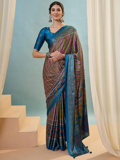 Modal Raama Printed Saree | EZB GF02 LUX 24002 - EZBER