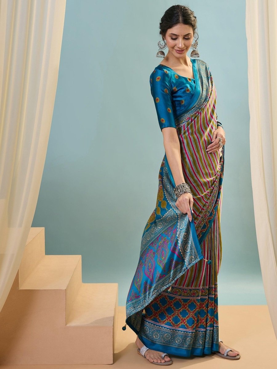 Modal Raama Printed Saree | EZB GF02 LUX 24002 - EZBER