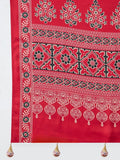 Modal Red Printed Saree | EZB GF02 LUX 16001 - EZBER