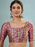Modal Teal Printed Saree | EZB GF02 LUX 22001 - EZBER