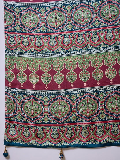 Modal Teal Printed Saree | EZB GF02 LUX 22001 - EZBER