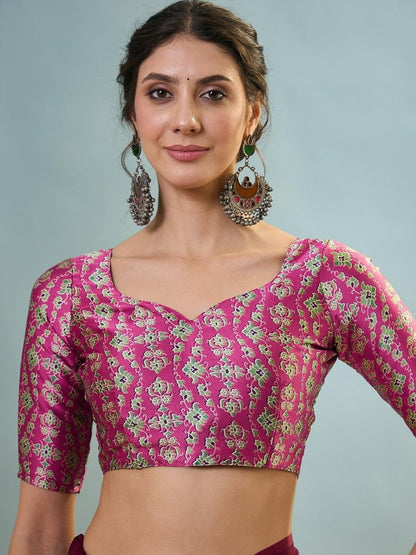 Modal Wine Printed Saree | EZB GF02 LUX 22005 - EZBER