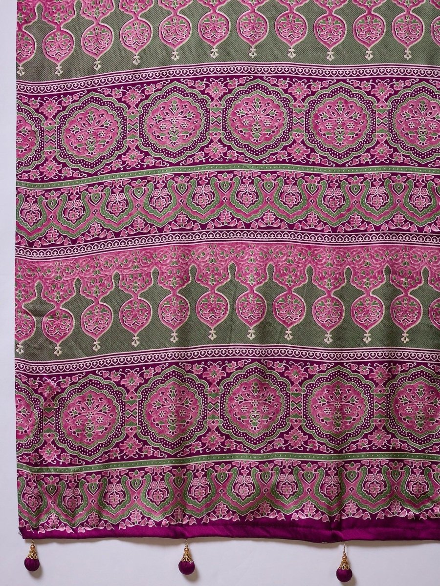 Modal Wine Printed Saree | EZB GF02 LUX 22005 - EZBER