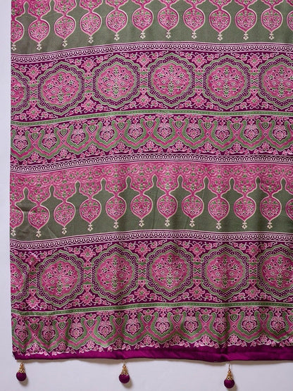 Modal Wine Printed Saree | EZB GF02 LUX 22005 - EZBER