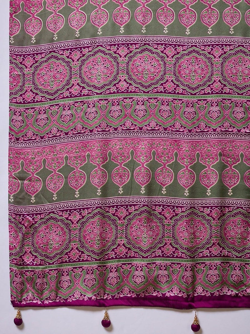Modal Wine Printed Saree | EZB GF02 LUX 22005 - EZBER