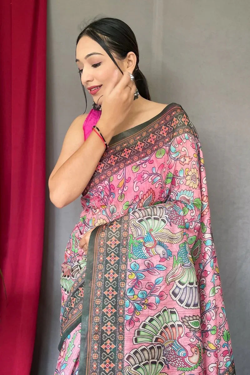 Multicolor Cotton Saree - EZBER