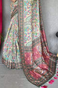 Multicolor Kalamkari Saree - EZBER