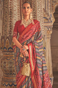 Multicolour Patola Saree - EZBER