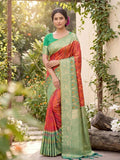 Mustard Soft Silk Stripe N Motif Saree | EZB SI04 SRPOC7006 - EZBER