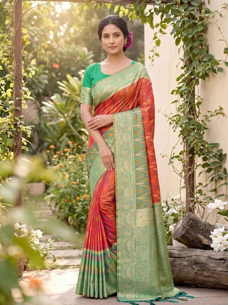 Mustard Soft Silk Stripe N Motif Saree | EZB SI04 SRPOC7006 - EZBER