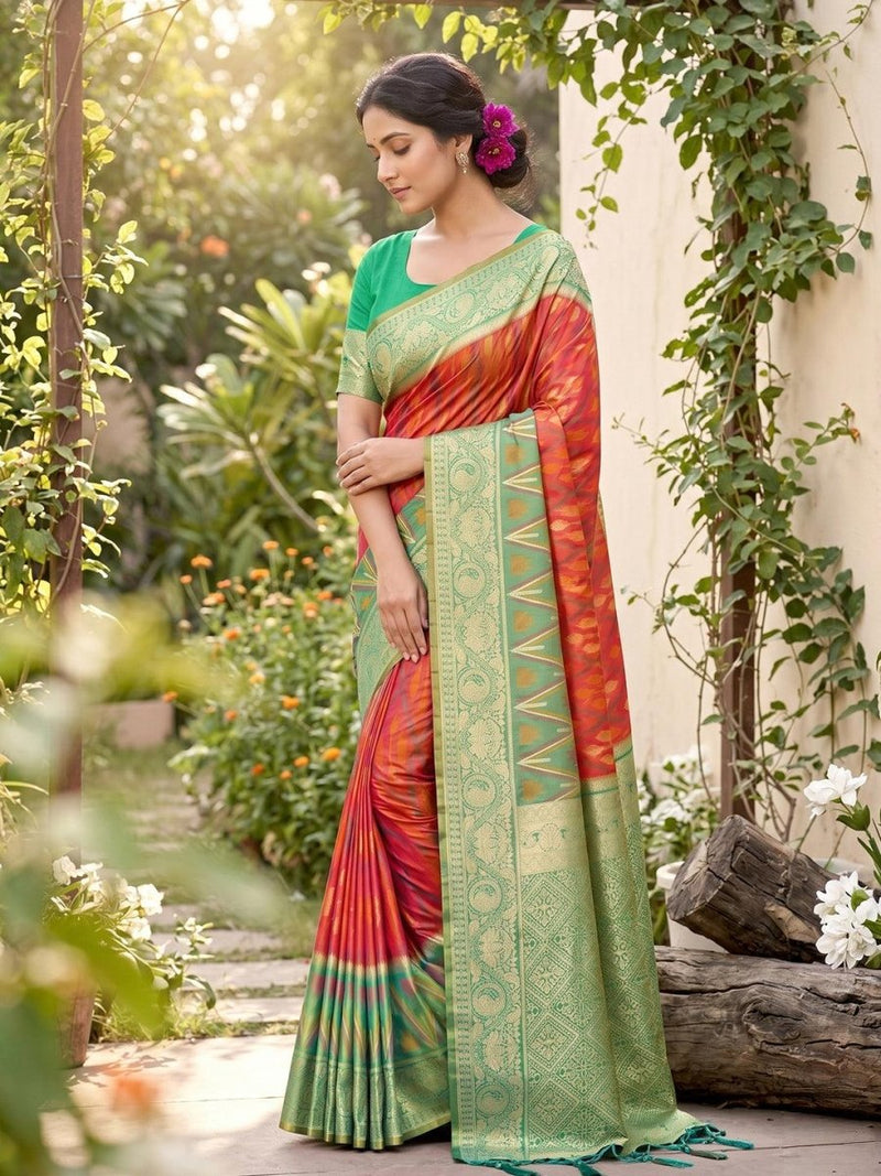 Mustard Soft Silk Stripe N Motif Saree | EZB SI04 SRPOC7006 - EZBER