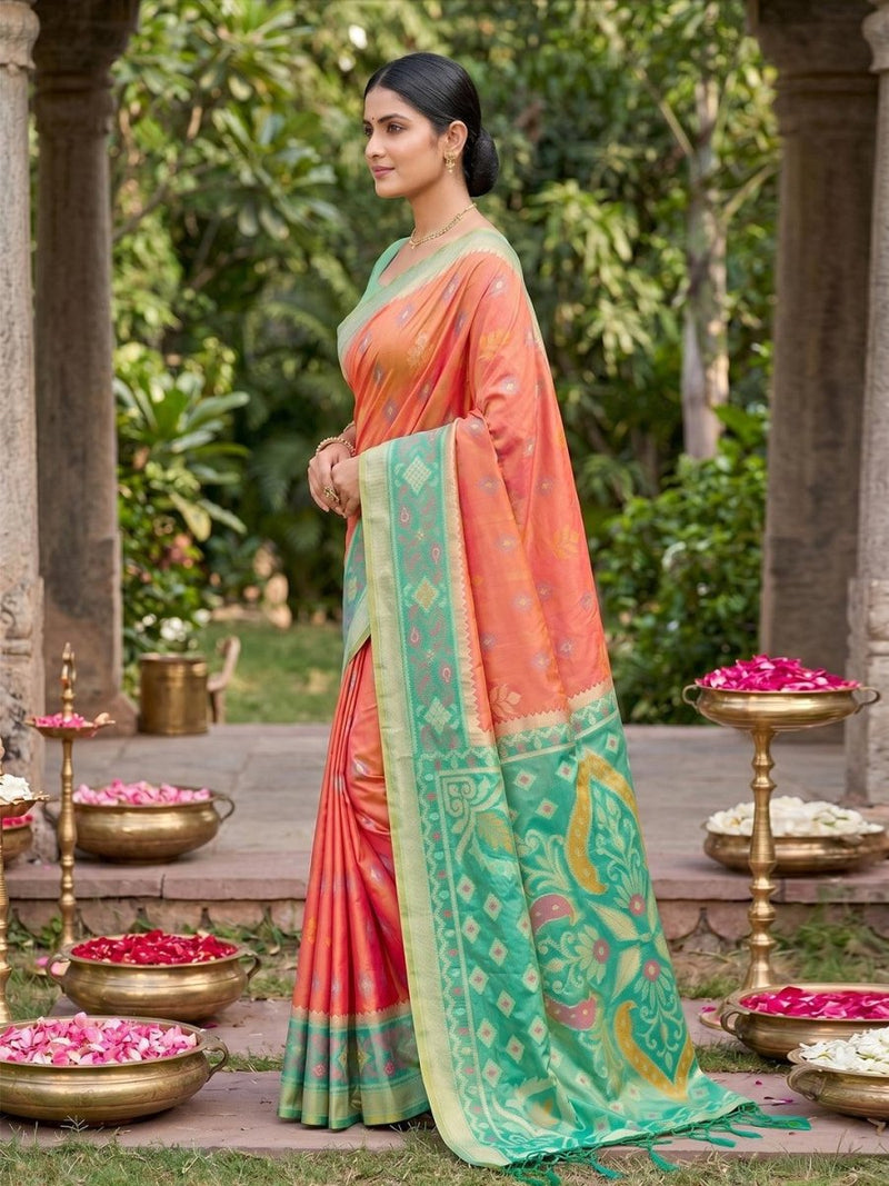Mustard Soft Silk Stripe N Motif Saree | EZB SI04 SRPOC8007 - EZBER