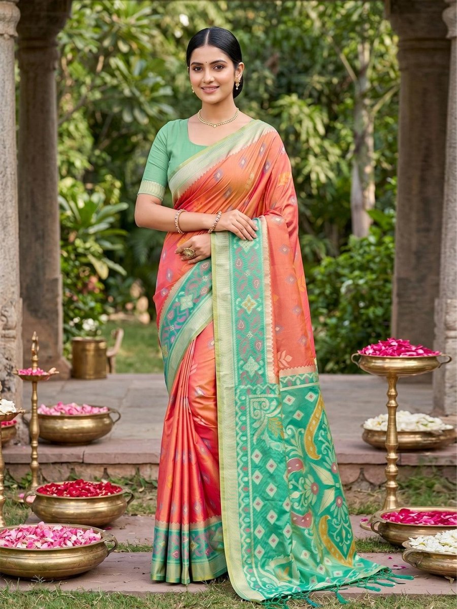 Mustard Soft Silk Stripe N Motif Saree | EZB SI04 SRPOC8007 - EZBER