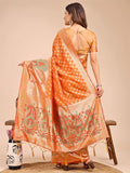 Mustrad Linen Cotton Saree With Blouse Piece - EZBER