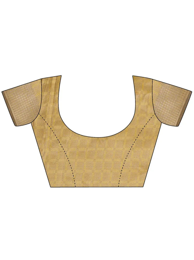 Mustrad Organza Saree With Blouse Piece - EZBER