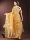 Mustrad Organza Saree With Blouse Piece - EZBER