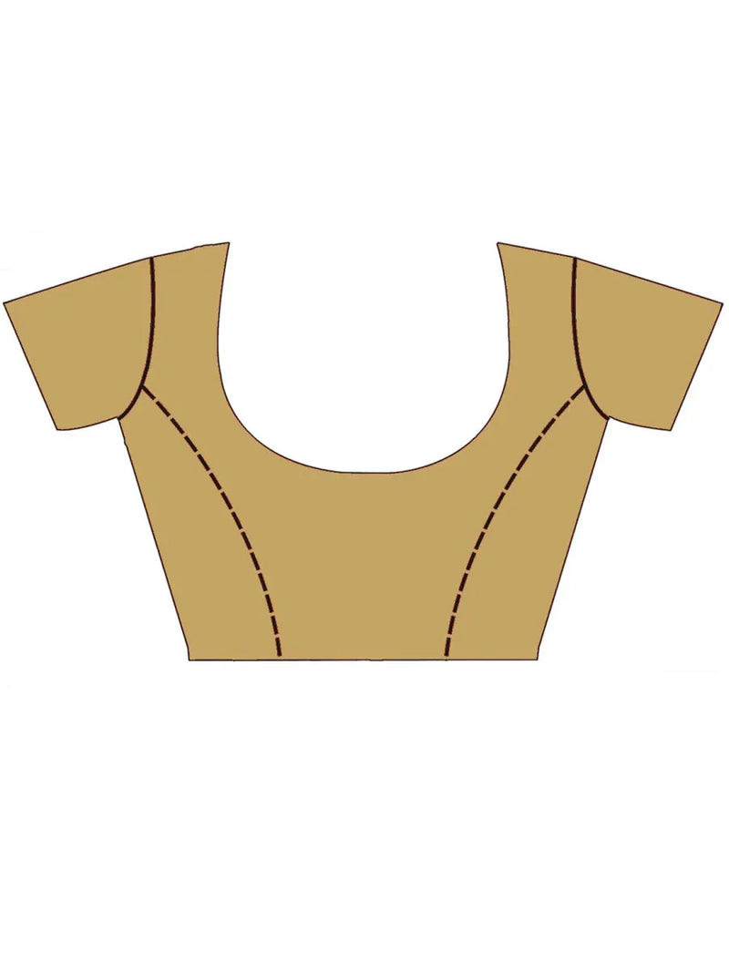 Navy Blue Banarasi Silk Saree With Blouse Piece - EZBER