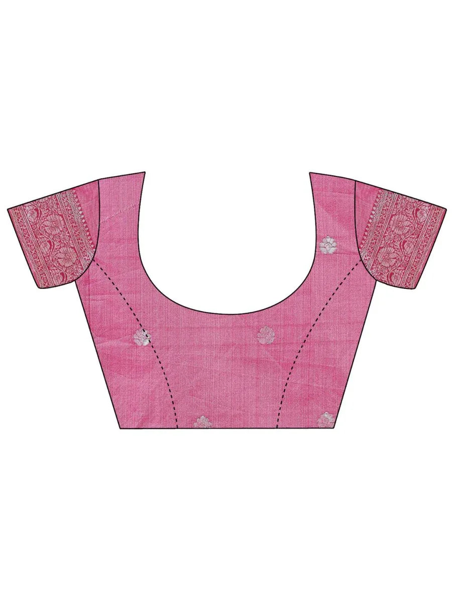 Olive Green Lichi Silk Saree With Blouse Piece - EZBER