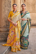 Olive Green Patola Saree - EZBER