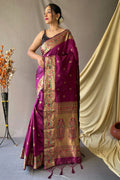 Violet Paithani Saree - EZBER