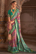 Multicolour Patola Saree - EZBER