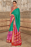 Ocean Blue Patola Saree - EZBER